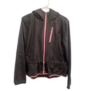 Ralph Lauren Jacket Women Hood Mesh Lined Windbreaker Pink Trim